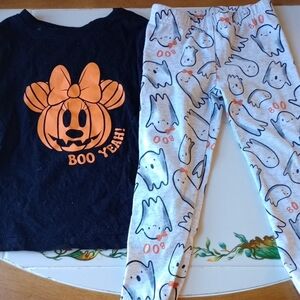 Minnie Pumpkin 🎃 Graphic Tee + Ghost 👻 Leggings